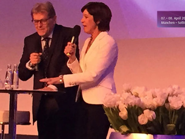 Norbert Haug mit Ursula Heller vom Bayerischen Rundfunk