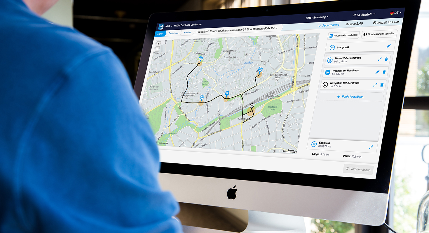geofencing cms routenplanung