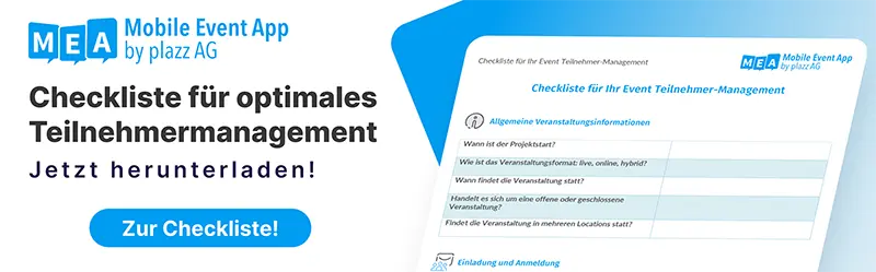 banner - checkliste teilnehmermanagement