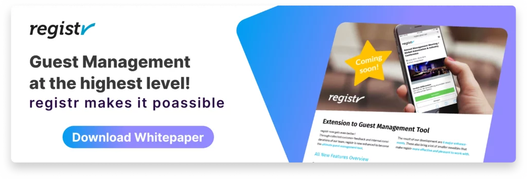 Banner for whitepaper on Guest Management registr