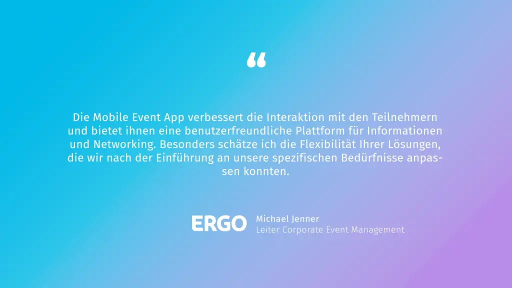 Michael Jenner ERGO Leiter Corporate Event Management Zitat zu MEA und registr