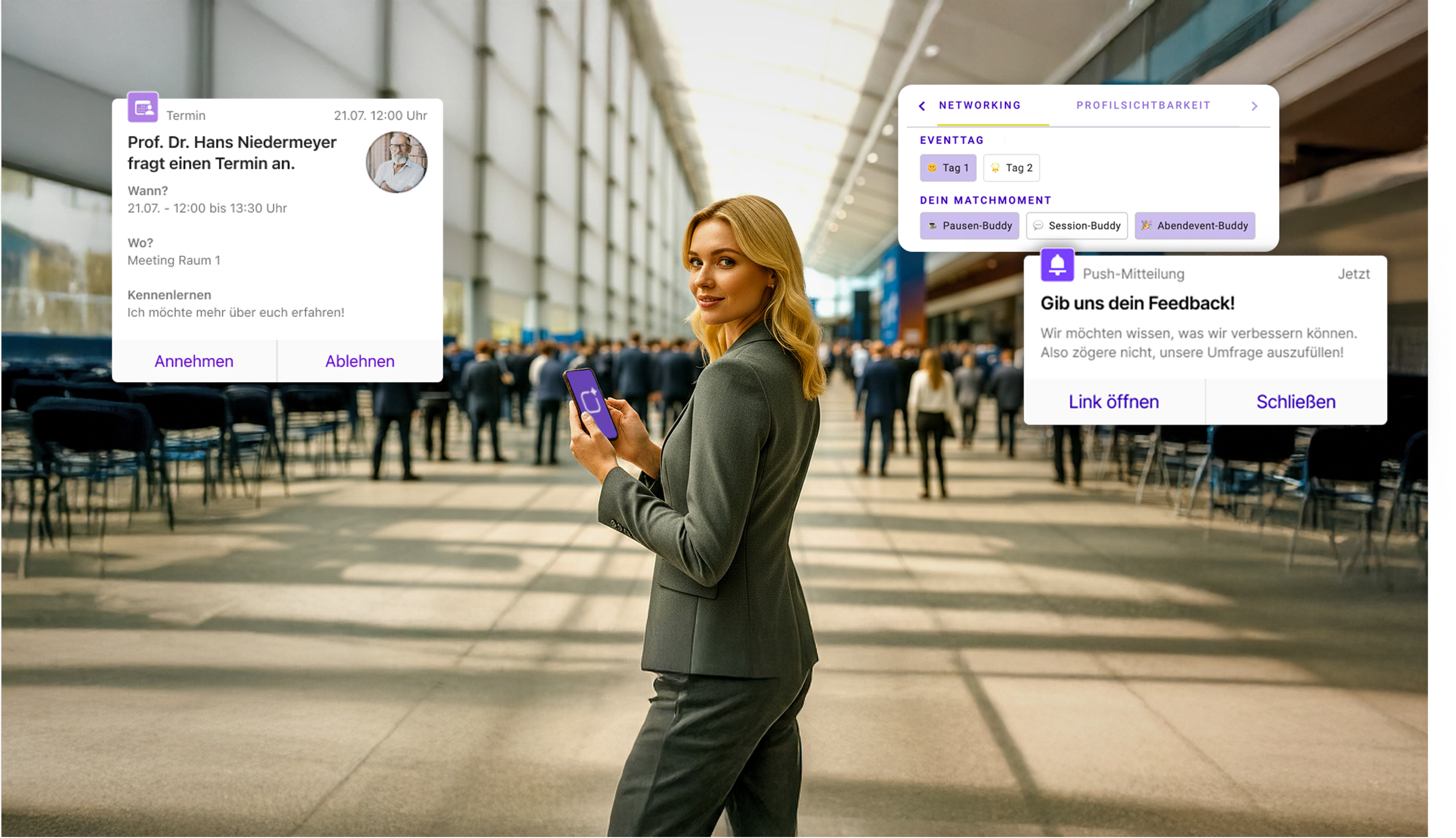 The switch from the Mobile Event App to Polario