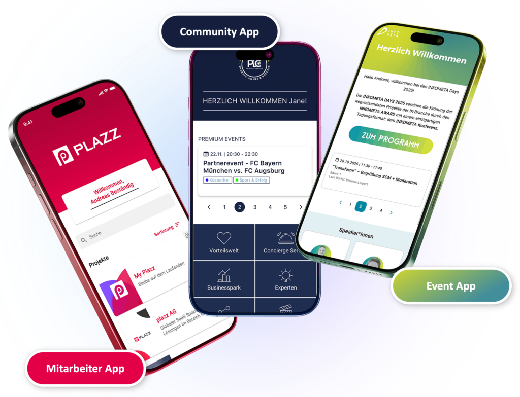 Use Cases: Polario als Mitarbeiter App, Community App und Event App